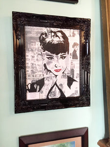 Audrey Hepburn Mixed Media Original Painting