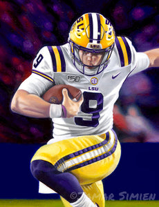 "The Best Ever" Oil Painting of Joe Burrow, LSU (Limited Edition Print)