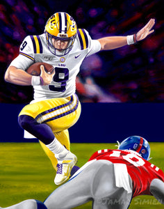 "The Best Ever" Joe Burrow, LSU Art Print (16"x20")