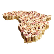 Handcrafted Africa Wine Cork Map
