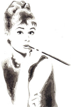 Audrey Hepburn "Breakfast at Tiffany's" Watercolor Painting (8"x10" Fine Art Print)