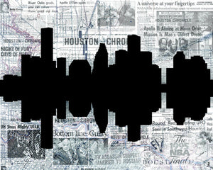 City Skyline Silhouette Digital Illustration (11"x14" Fine Art Print)