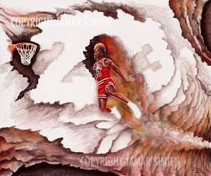 Michael Jordan Original Painting (LIMITED EDITION Signed and Numbered Museum Print)- Free Shipping
