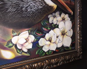 "Miracles of the Bayou"- Pelican/Magnolia Artwork (18"x24" Limited Edition Museum Print)