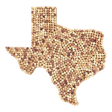 Handcrafted Texas Wine Cork Map
